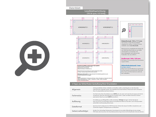 Product Bild loseblattsammlung_din_a6_quer__88_bl__tter_pro_sammlung__vorne_farbig_(4_0)