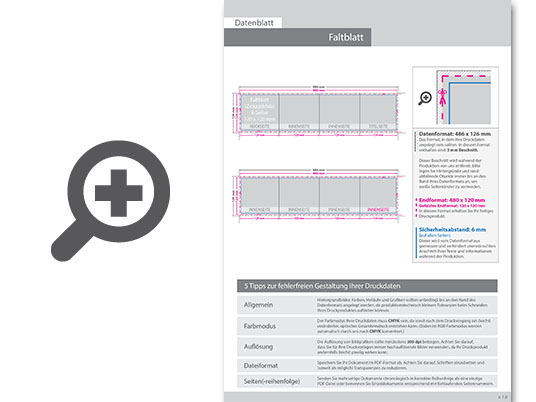 Product Bild hochglanz-uv-lack_faltblatt__gefalzt_auf_quadrat_12_0_cm_x_12_0_cm__vertikaler_zickzackfalz__8-seitig