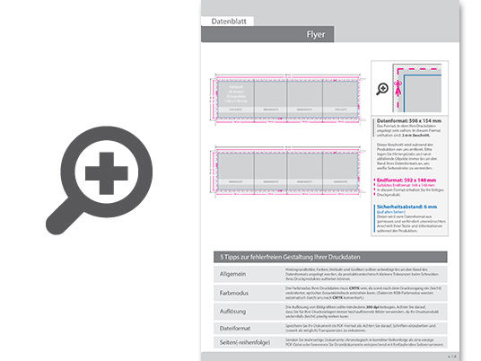 Product Bild hochglanz-uv-lack_faltblatt__gefalzt_auf_quadrat_14_8_cm_x_14_8_cm__vertikaler_zickzackfalz__8-seitig