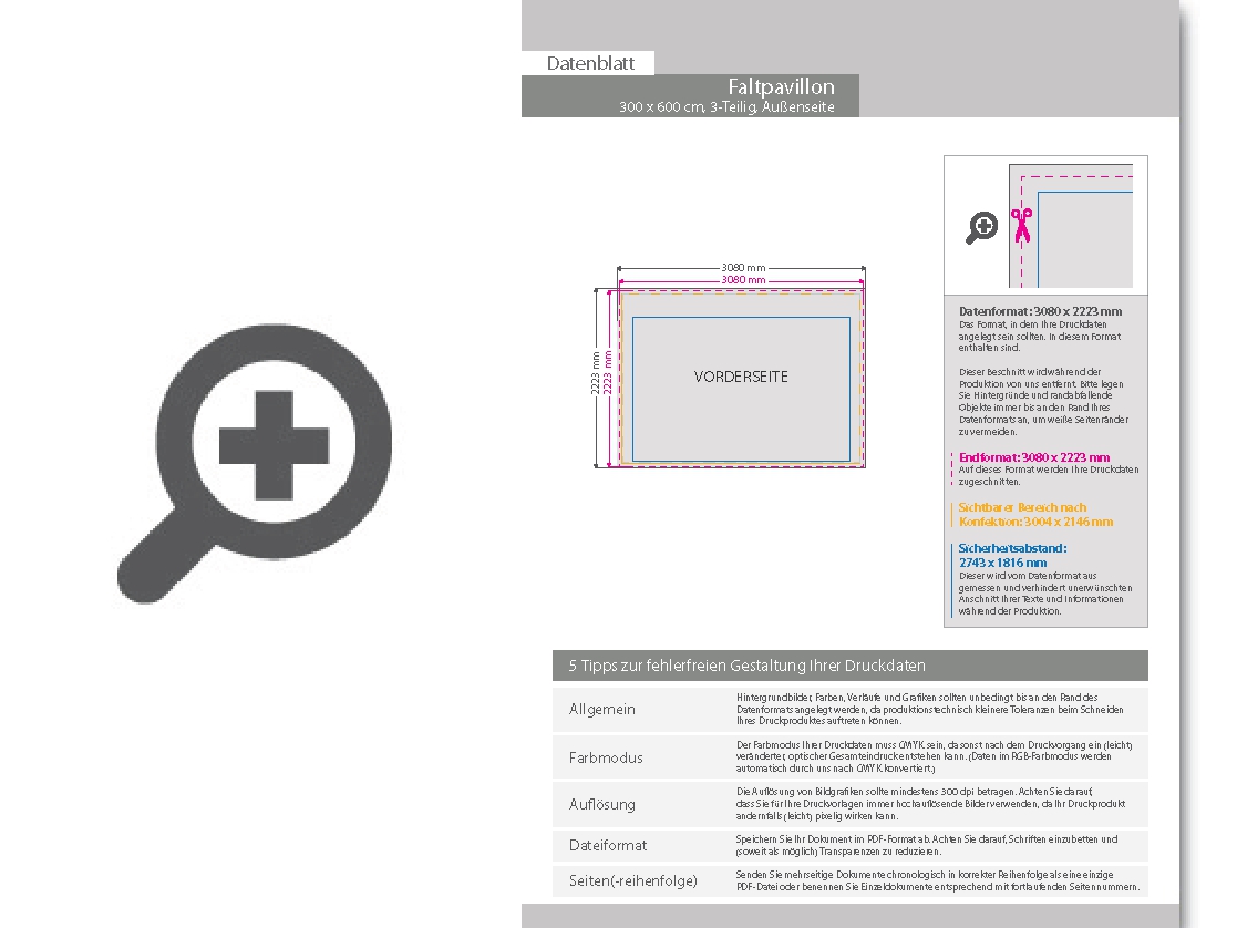 Product Bild komplettset_(3_w__nde)_f__r_faltzelt_300_x_600_cm__innen_einseitig_bedruckt