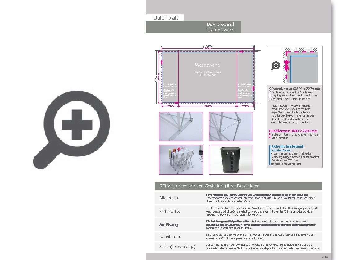 Product Bild ersatzdruck_f__r_gebogene_messewand_mit_klettsystem_3_x_3