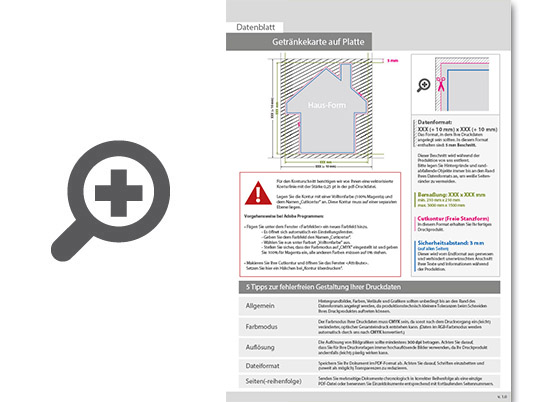 Product Bild getr__nkekarte_auf_platte_in_haus-form_konturgefr__st___einseitig_4_0-farbig_bedruckt