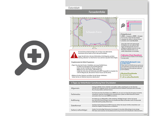 Product Bild hochwertige_fassadenfolie_in_schwein-form_konturgeschnitten___einseitig_4_0-farbig_bedruckt