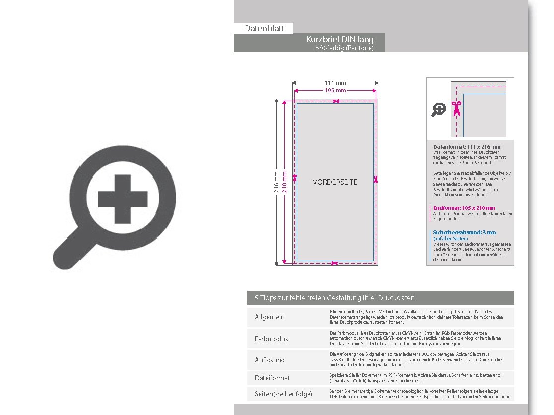 Product Bild kurzbrief_din_lang__5_0_farbig__(vorderseite__cmyk_4-farbig_+_1_pantone-sonderfarbe___r__ckseite__unbedruckt)