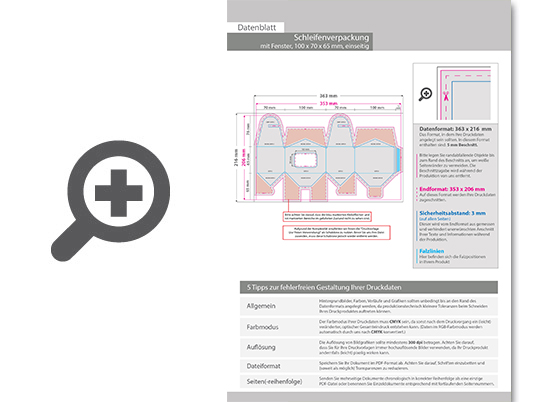 Product Bild schleifenverpackung_(10_cm_x_7_cm_x_6_5_cm)_einseitig_bedruckt_4_0-farbig_mit_geklebtem_fenster