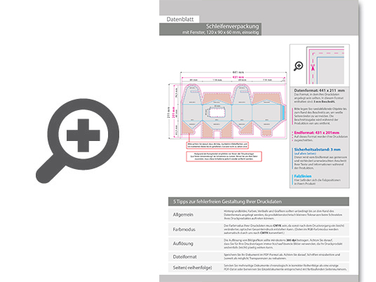 Product Bild schleifenverpackung_(12_cm_x_9_cm_x_6_cm)_einseitig_bedruckt_4_0-farbig_mit_geklebtem_fenster