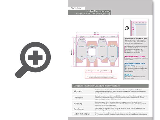 Product Bild schleifenverpackung_(15_cm_x_15_cm_x_15_cm)_einseitig_bedruckt_4_0-farbig_mit_geklebtem_fenster