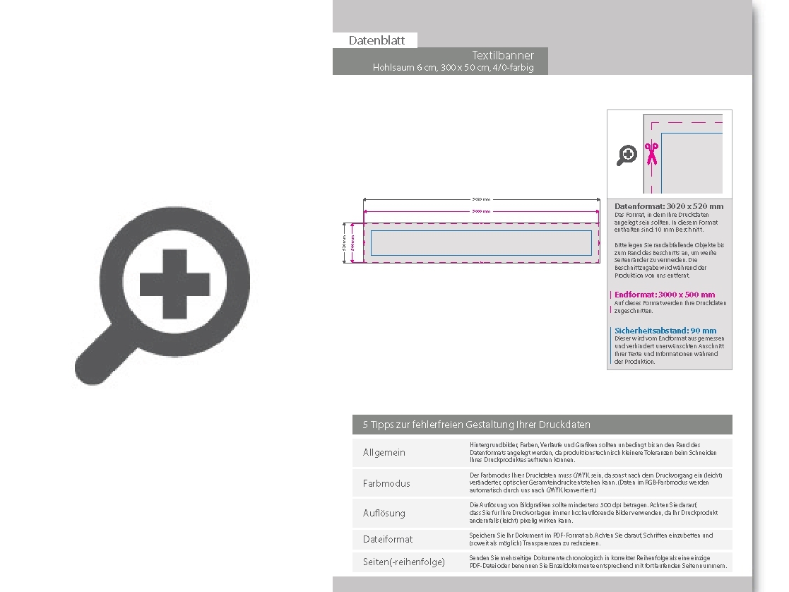 Product Bild hochwertige_stoff-banner_300_x_50_cm__4_0-farbig_bedruckt__hohlsaum_links_und_rechts_(durchmesser_hohlsaum_6_0_cm)