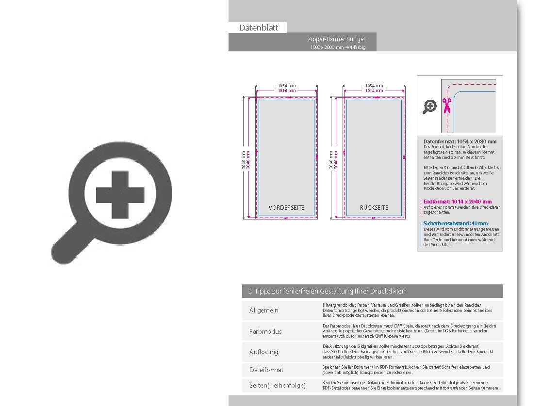 Product Bild zipper-banner_slim_100_x_200_cm__beidseitig_bedruckt_inkl__rahmen